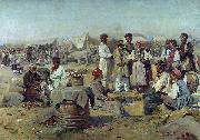 Vladimir Makovsky Market in Poltava oil painting
